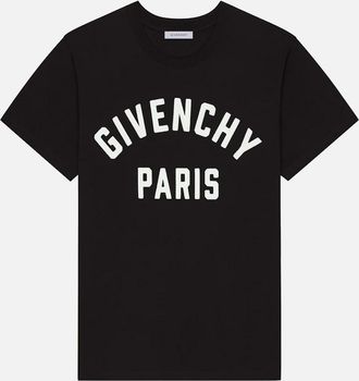 Givenchy Mens Embroidered Logo T-shirt Black - Size: 38