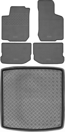 OEM Volkswagen Golf Iv Kombi De 1999-2003 Set - Alfombrillas De Goma Para Coche + Alfombrilla Para Maletero