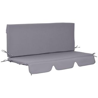 OUTSUNNY Cojines para columpio 130x45x5 cm gris