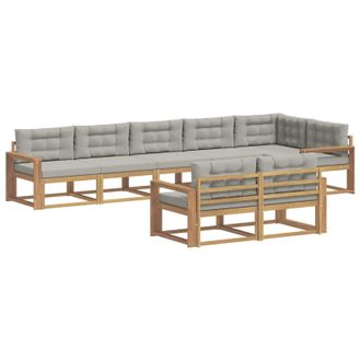vidaXL Conjunto De Sof&aacute;s De Exterior 6 Pcs Blanco Y Gris Claro Vidaxl