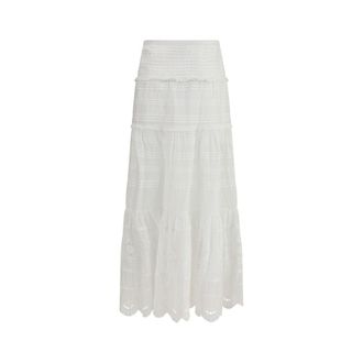 Isabel Marant Womens White Viscose Long Skirt