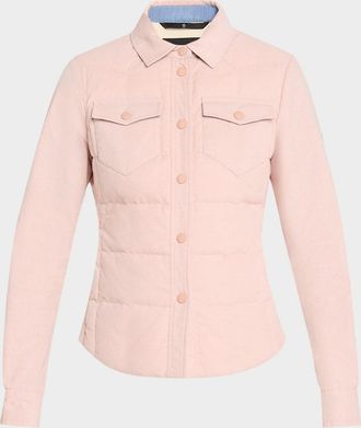 Moncler Nangy Corduroy Down Shirt Jacket
