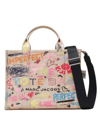 Marc Jacobs Beige Punk Scribble Medium Tote