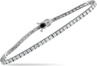 Luxury Bazaar 14K White Gold 5.05ct Lab-Grown Diamond Tennis Bracelet LG14-123125