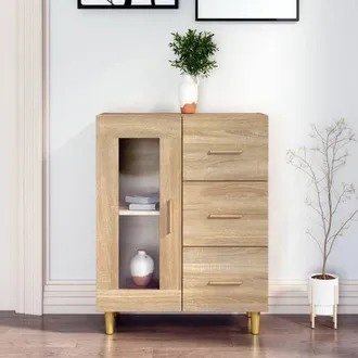 vidaXL Credenza Rovere Sonoma 69,5x34x90 Cm In Legno Multistrato - Vidaxl
