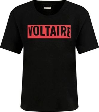 Zadig&Voltaire Tops, Dames, Zwart, M, Portland T-Shirt