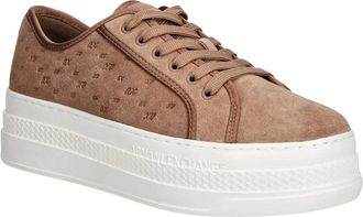 A|X Armani Exchange Schoenen, Dames, Bruin, 41 EU, Su&egrave;de, Lage sneakers met debossed logo
