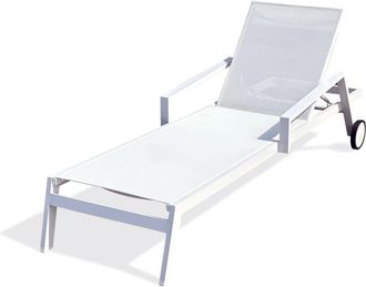 DCB Garden Tumbona de aluminio y lona plastificada