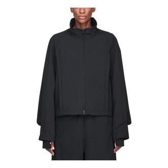 Yohji Yamamoto Light Jackets, male, Black, S, Cropped Nylon Jacket