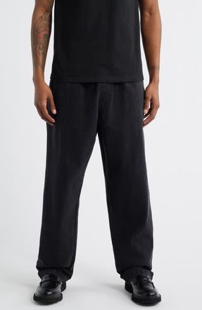 Obey Easy Elastic Waist Jeans in Washed Black at Nordstrom, Size Xx-Large