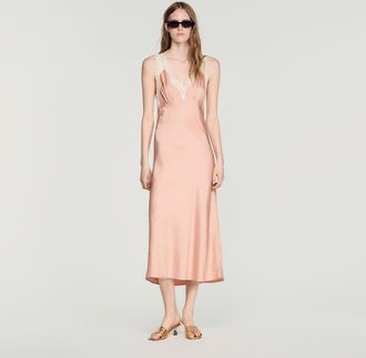 Sandro Rhinestone lingerie-style dress