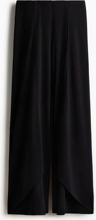 H&M Wide Jersey Trousers in Black at Nordstrom, Size Xx-Large