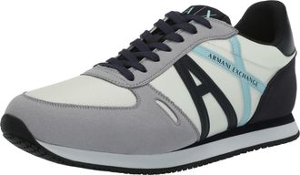 A|X Armani Exchange Mens Rio, Essential, Side Logo Sneaker, Navy Op White, 7.5 UK