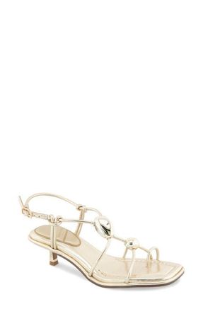 Kenneth Cole Gemma Kitten Heel Sandal in Gold at Nordstrom, Size 9.5