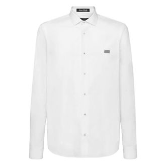 Philipp Plein Heren, Overhemden, Wit, Maat: 3XL Katoen