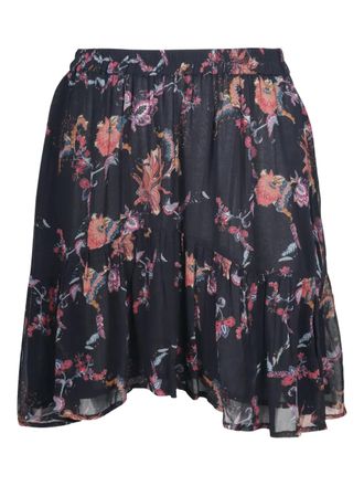 Iro Rok met bloemenprint - Blauw