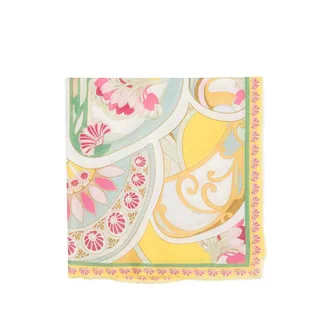 La DoubleJ Floral-print Graphic-pattern Scarf