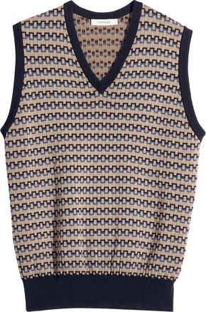Christophe Lemaire Patterned V-neck Vest