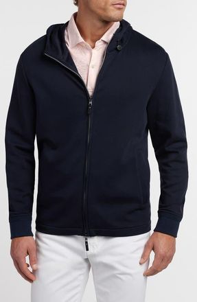David Donahue Journey Zip Hoodie in Navy at Nordstrom, Size Xx-Large