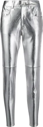 Isabel Marant Dames, Broeken, Grijs, Maat: M Leer