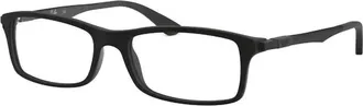Ray-Ban Unisex Rectangle Eyeglasses In Matte Black