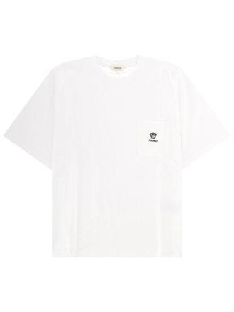 Versace White Small Chest Pocket Logo T-Shirt