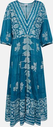 Juliet Dunn Dhaka printed cotton midi dress