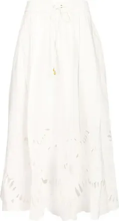Zimmermann Mahon Embroidered Midi Skirt