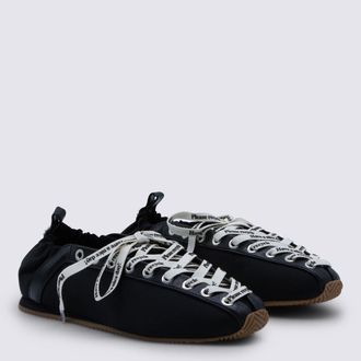 Ganni Padded Nylon Flat - Black