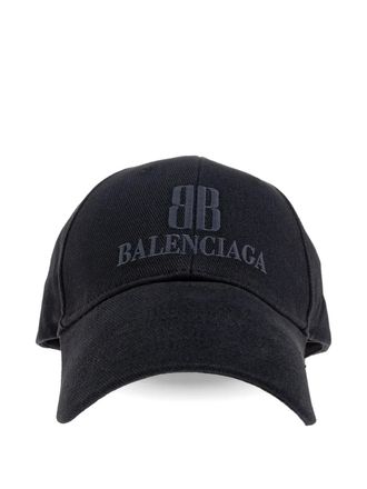 Balenciaga logo-embroidered baseball cap - Black