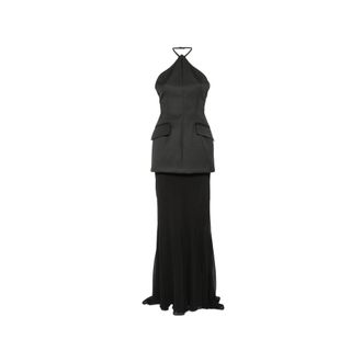 Sportmax Spxpinne Halterneck Maxi Dress