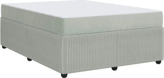 vidaXL Vidaxl - Estructura De Cama Con Colch&oacute;n Gris Claro 140 X 200 Cm