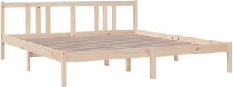 vidaXL Estructura de cama doble sin colchón madera maciza 180x200 cm Vidaxl