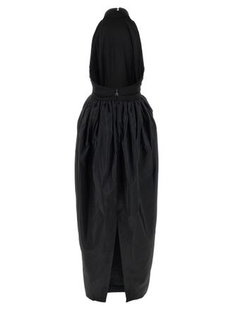 Rotate Satin Taffeta Maxi Dress - Black