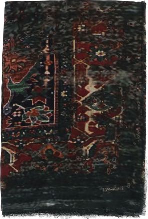 Faliero Sarti Intricate Patterned Modal-Cashmere Scarf With Fringed Edges