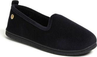 Dearfoams Rachel Velour Closed Back Slipper in Black at Nordstrom, Size X-Large
