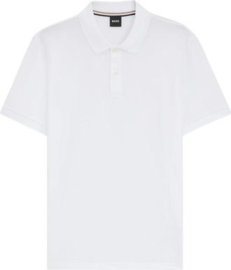 HUGO BOSS Klassieke Pallas Polo Shirt - Heren - Polos - Wit - S - Katoen - Tops