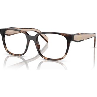 Prada 52mm Rectangle optical glasses in Brown at Nordstrom