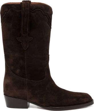 PARIS TEXAS Womens Hilda Boot In Ebony Suede