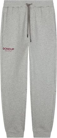Dondup Joggingbroek met normale pasvorm van katoenfleece - Heren - Sweatpants - Grijs - XL - Katoen - Broeken