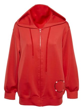 Love Moschino logo-print zip-up hoodie - Red