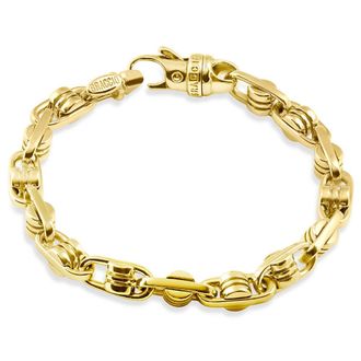 Pompeii3 Mens 14k Gold (47gram) or Platinum (76gram) 6.5mm Link Bracelet 9