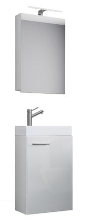 ebuy24 Ebuy24 - Set Vcm De 3 Piezas Lavadero Para Invitados Wc Ba&ntilde;o De Invitados Lavabo Wc Muebles De Ba&ntilde;o Juego De Ba&ntilde;o - Slito Sc (blanco)