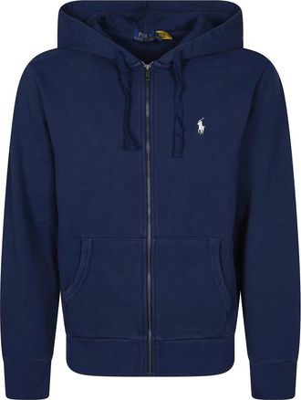 Polo Ralph Lauren Felpa Full Zip Cappuccio - Heren - Vesten met rits - Blauw - XL - Katoen - Hoodies & sweatvesten