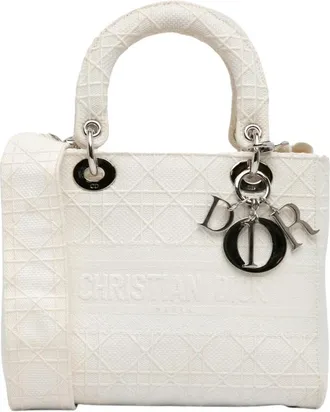 Dior Pre-owned Medium Cannage Lady D-Lite - - Pre-owned - Donna - Bianco - ONE SIZE