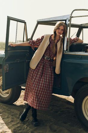 Damson Madder Sienna Smocked Midi Dress