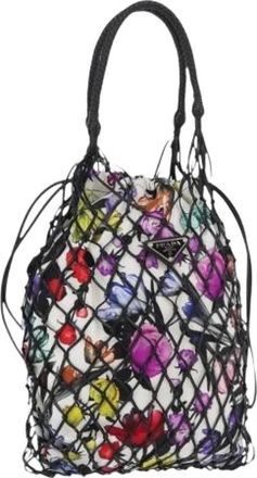 Prada Pre-owned Bucket Bags, female, Multicolor, Size: ONE SIZE Pre-owned Vintage Nylon Tote Bag