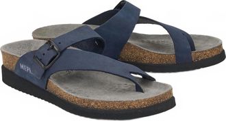 Mephisto Womens Helen Sandal In Navy Sandalbuck 6045