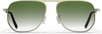Blackfin Green Montecito Aviator Beta Titanium Sunglasses
