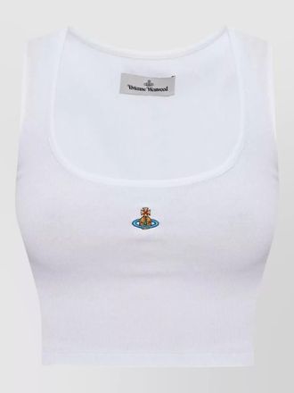 Vivienne Westwood cropped ribbed round neck sleeveless top